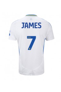 Leeds United Daniel James #7 Voetbaltruitje Thuis tenue 2024-25 Korte Mouw